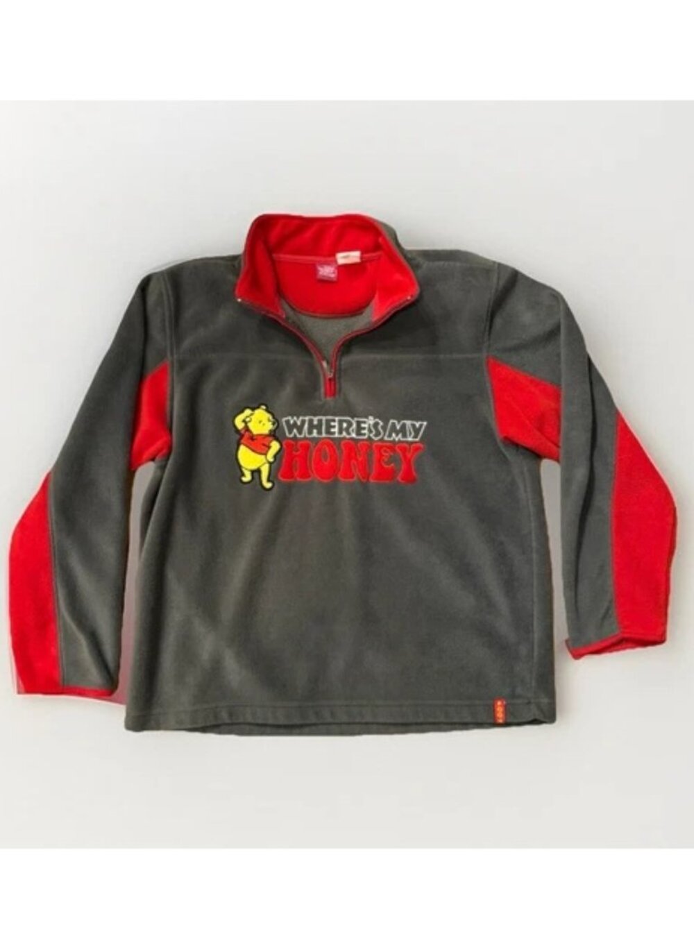 VTG Disney Winnie the Pooh Quarter Zip Pullover Sweatshirt Sweater Medium